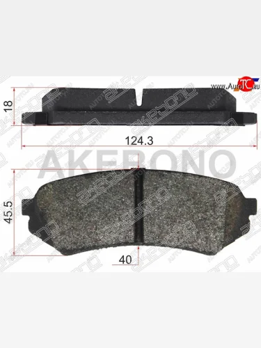 Колодки тормозные AKEBONO (задние) Lexus LX470 J100 дорестайлинг (1998-2002)