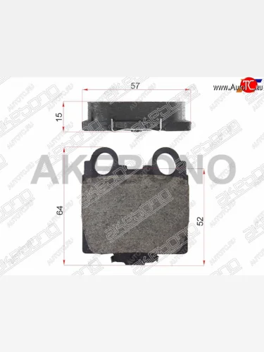 Колодки тормозные AKEBONO (задние) Toyota Mark 2 X110 седан дорестайлинг (2000-2002)
