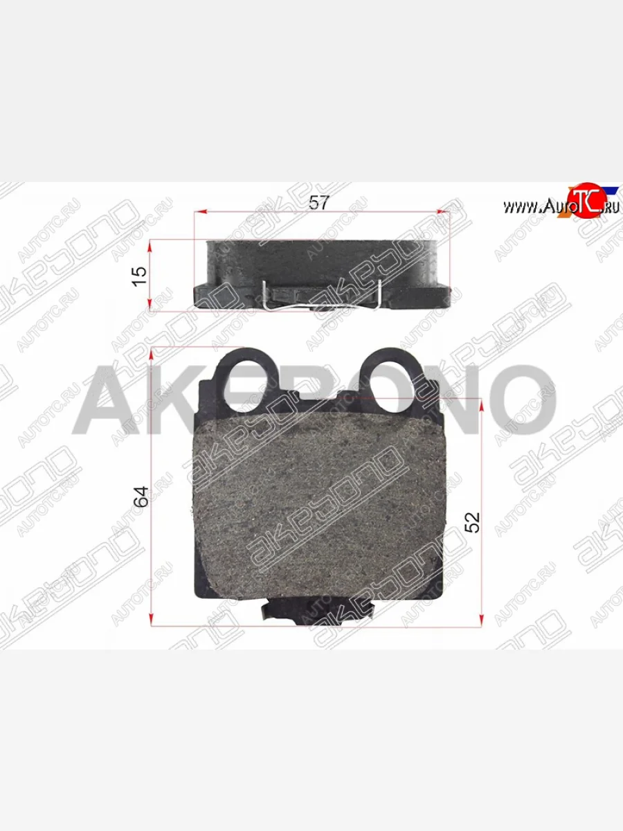 Колодки тормозные AKEBONO (задние) Toyota Mark 2 X110 седан дорестайлинг (2000-2002)  в Перми Пермском крае