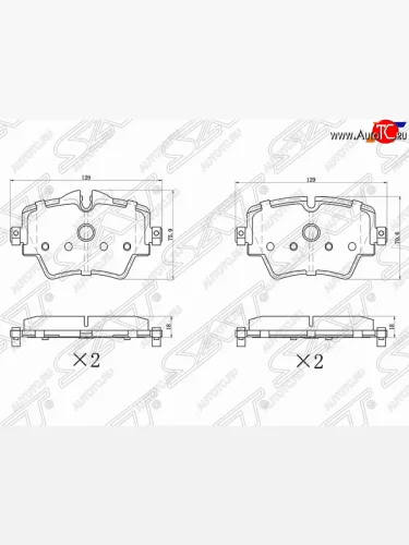 Колодки тормозные SAT (передние) BMW X1 F48 рестайлинг (2019-2022)