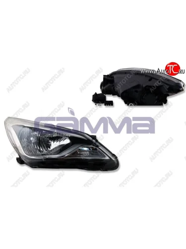 Левая фара GAMMA Hyundai Solaris  RBr (2014-2017) седан рестайлинг, хэтчбэк рестайлинг