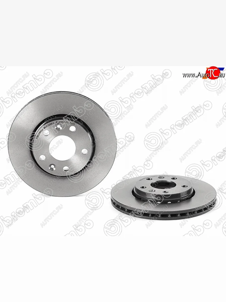 Передний тормозной диск (вентилируемый, d 280) BREMBO Renault Fluence рестайлинг (2012-2016)  с доставкой в г. Керчь