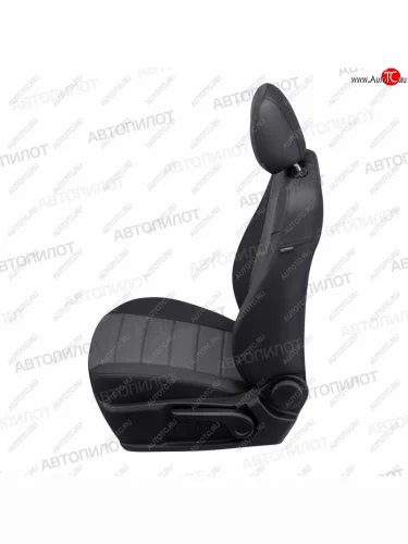Чехлы сидений (экокожа/алькантара) Автопилот (черный/темно-серый) Chevrolet Aveo ( T200,  T250) (2002-2011) хэтчбек 5 дв, хэтчбек 5 дв рестайлинг