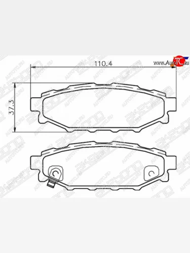 Задние тормозные колодки AKEBONO Subaru Forester SH (2008-2013)