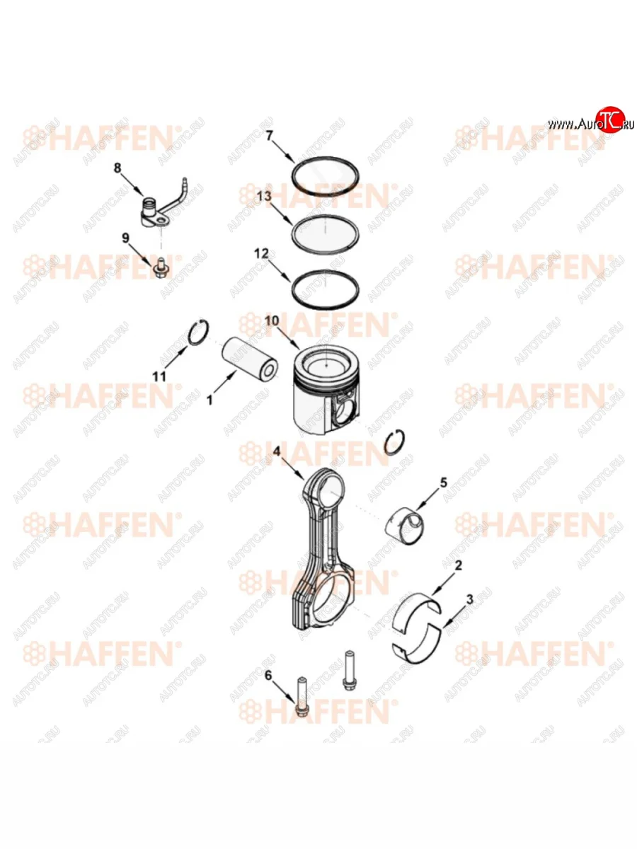 Комплект вкладышей шатунных (оригинал) ISF 2.8 HAFFEN Foton Aumark (BJ10) (2010-2025)  в Перми Пермском крае