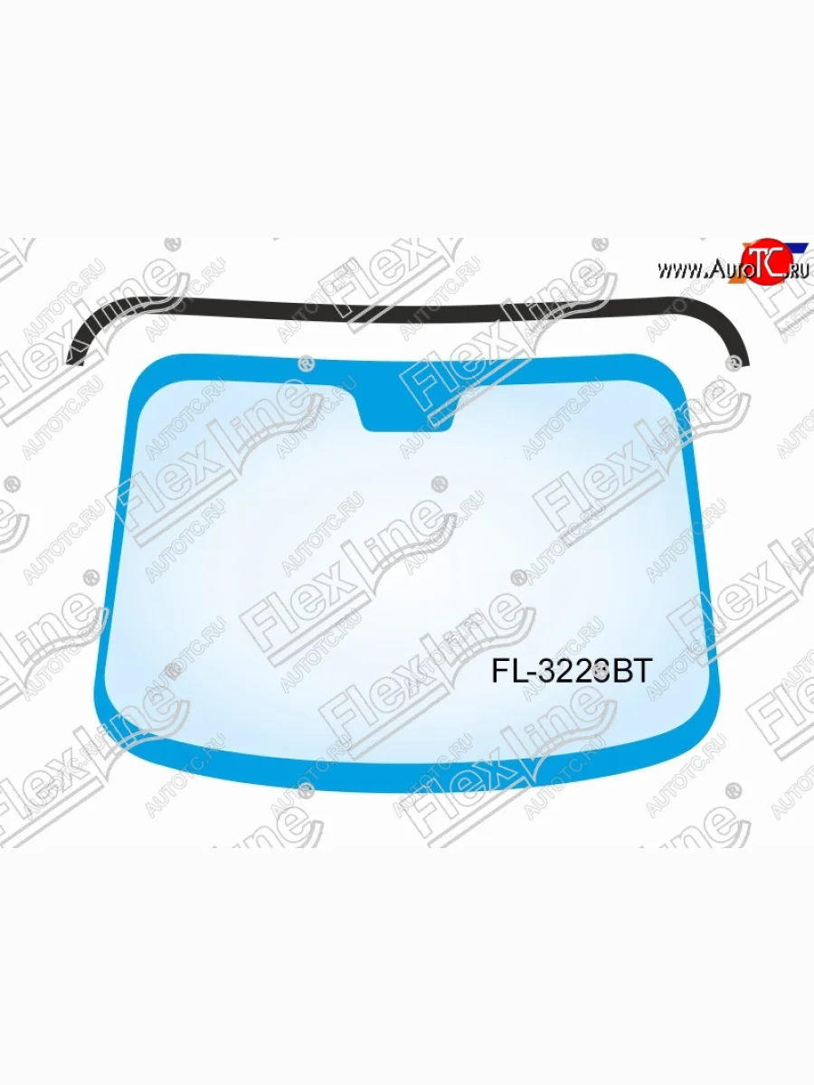 Молдинг лобового стекла (Сверху) FLEXLINE Toyota Land Cruiser Prado J150 дорестайлинг (2009-2013)  в Самаре Самарской области