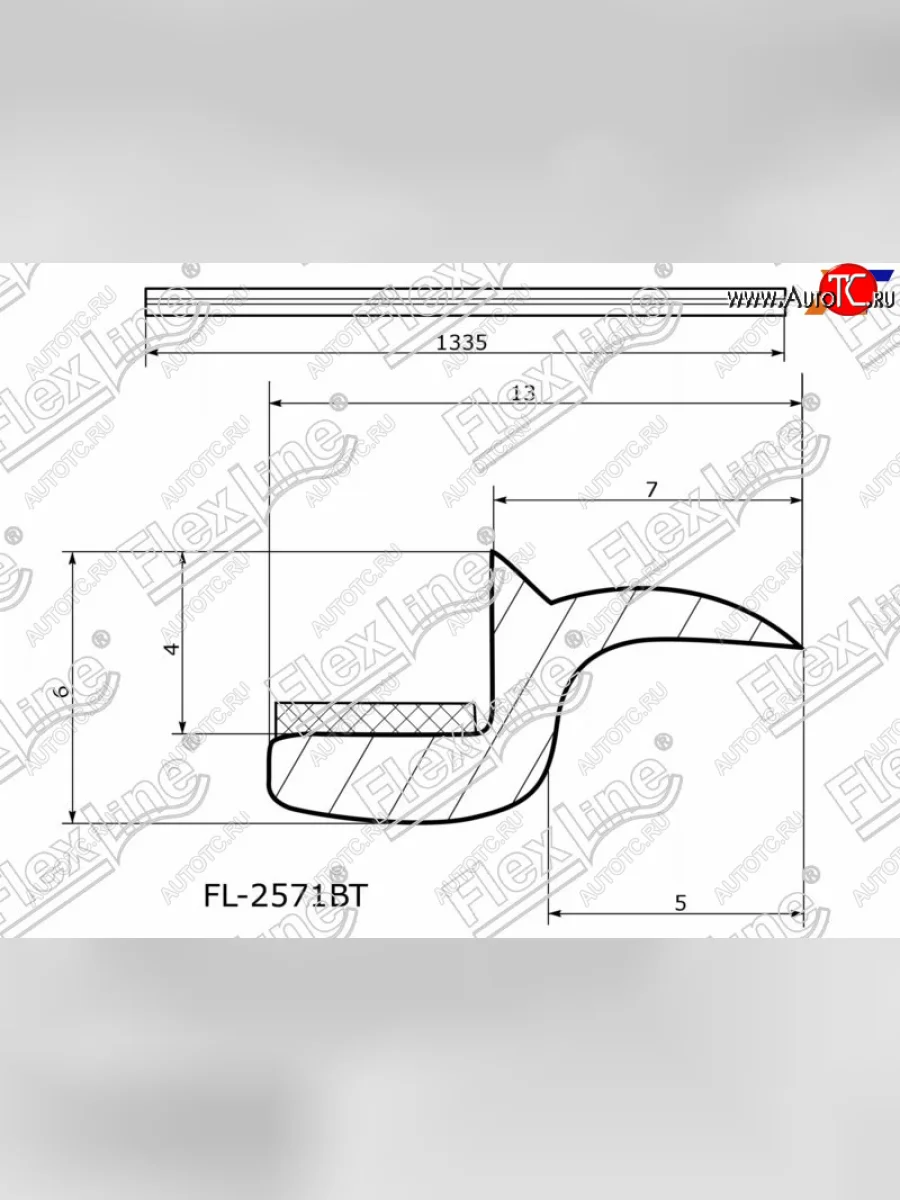 Молдинг лобового стекла (Сверху) FLEXLINE INFINITI M35 Y50 дорестайлинг (2004-2008)  в Керчи Республика Крым