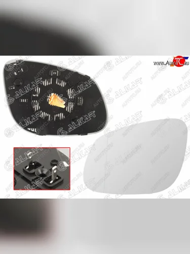 Левое полотно зеркала (асферическое, с обогревом) ALKAR Porsche Cayenne  955 (2002-2006)