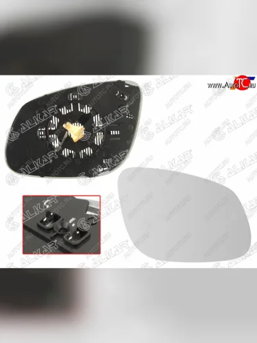 Правое полотно зеркала (асферическое, с обогревом) ALKAR Porsche Cayenne 955 (2002-2006)