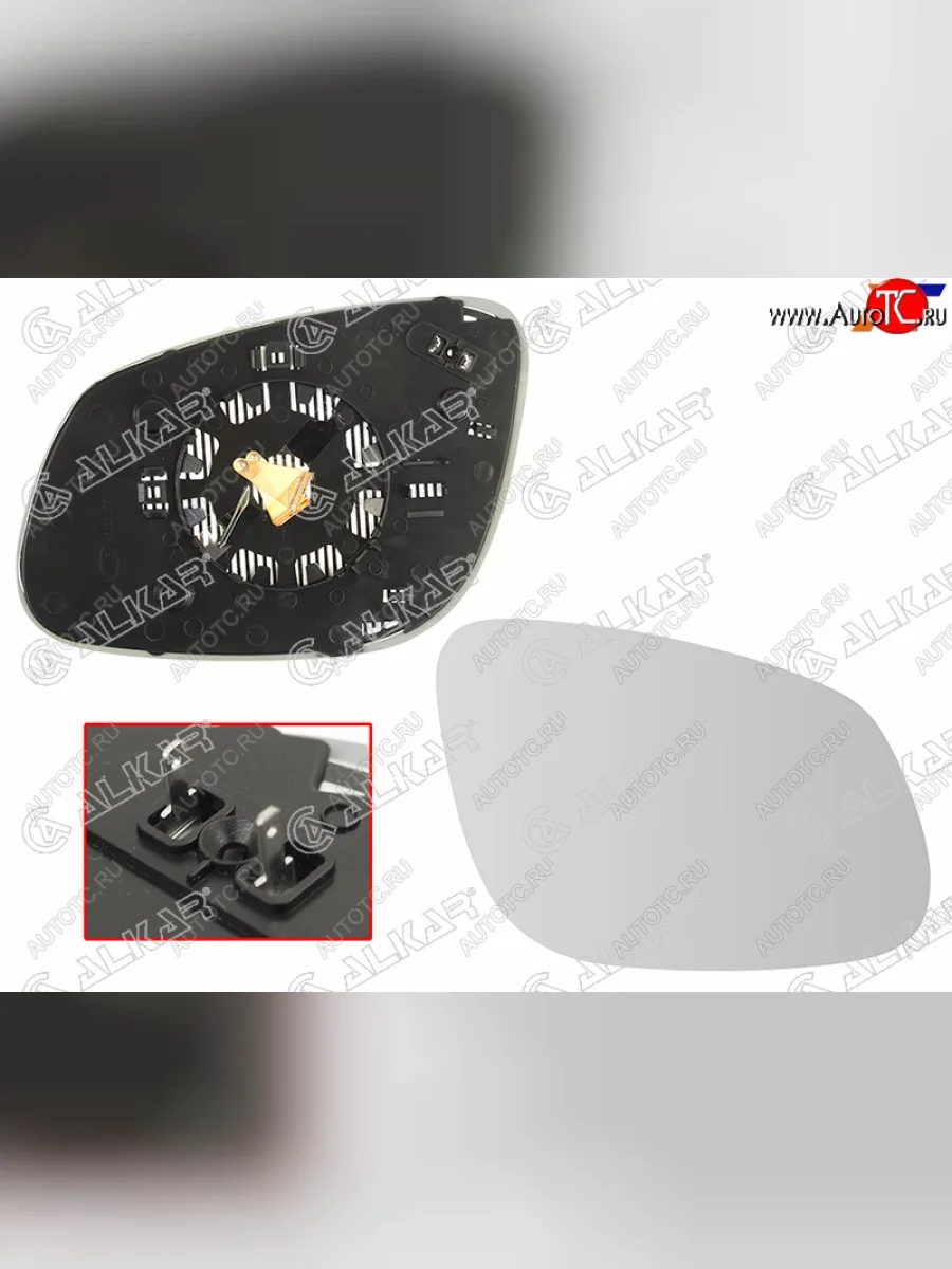 Правое полотно зеркала (асферическое, с обогревом) ALKAR Porsche Cayenne 955 (2002-2006)  в Керчи Республика Крым