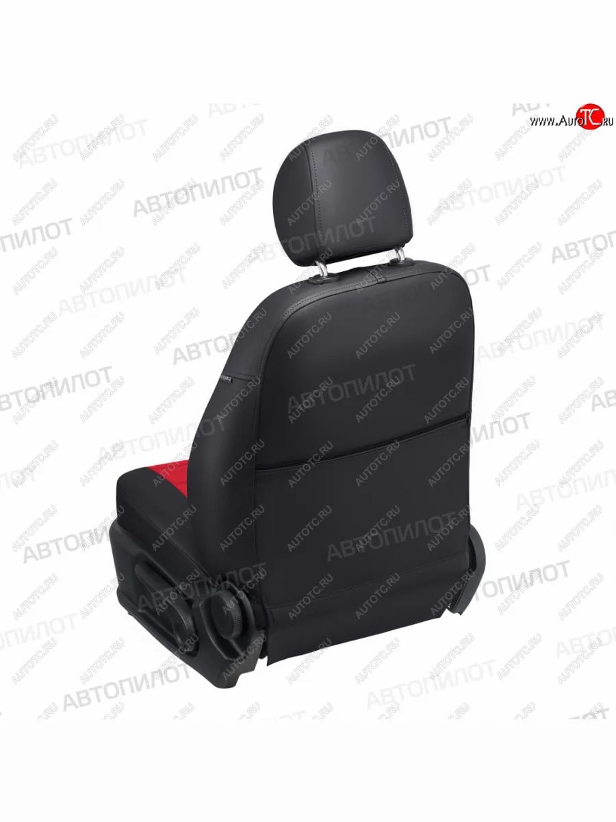 Чехлы сидений (экокожа) Автопилот Chrysler Sebring JR седан дорестайлинг (2000-2003) (черный/красный)  в Керчи Республика Крым