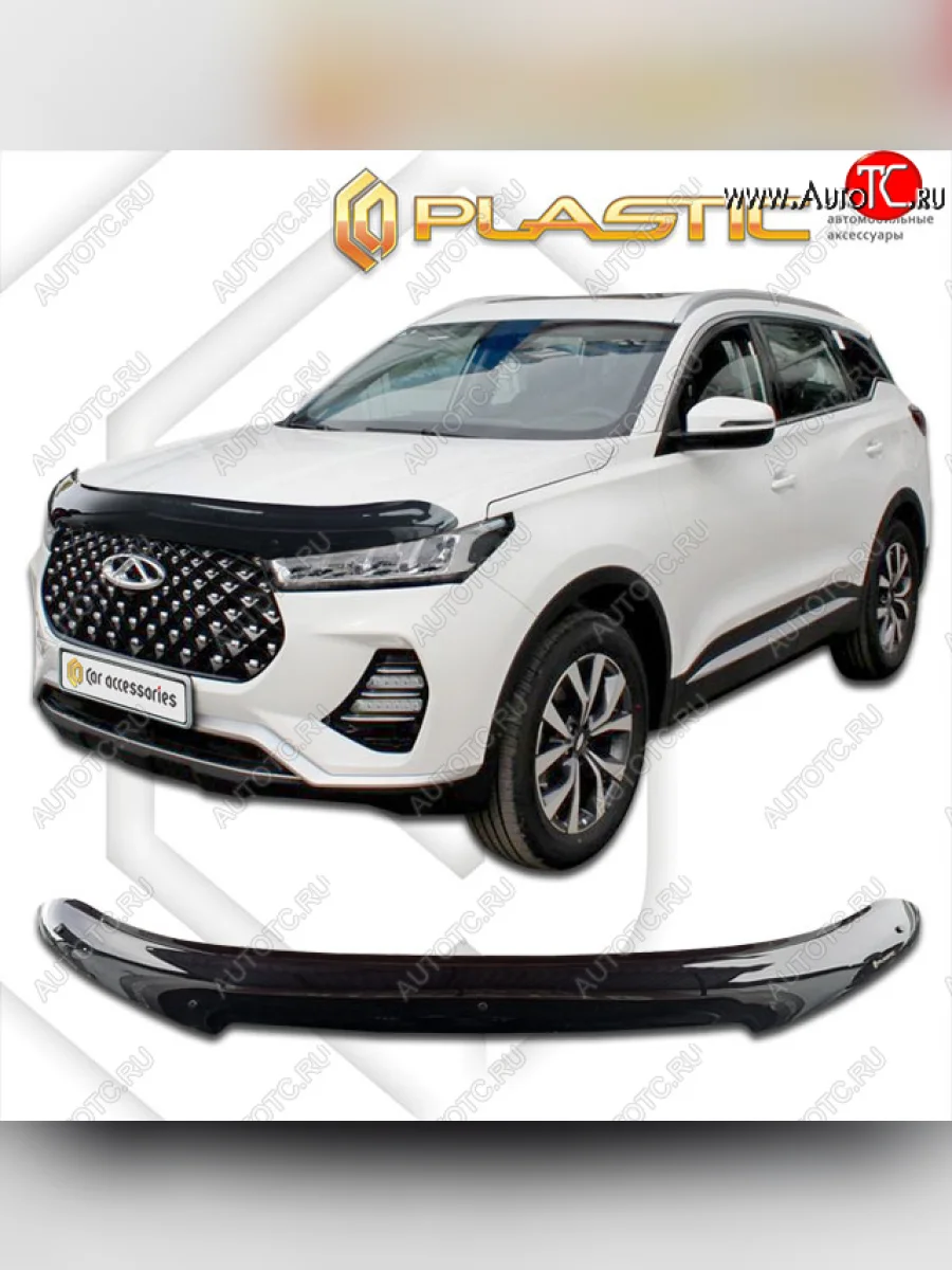 Дефлектор капота CA-Plastic Chery Tiggo 7 PRO (2019-2025) (classic черный)  в Керчи Республика Крым