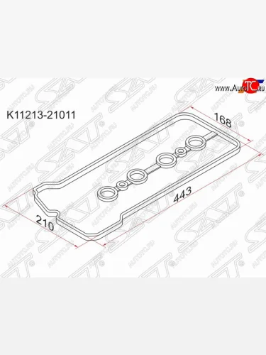 Прокладка клапанной крышки (1NZ-FE, 2NZ-FE) SAT Toyota Corolla  E120 (2000-2004) седан дорестайлинг, универсал дорестайлинг, хэтчбек 5 дв. дорестайлинг