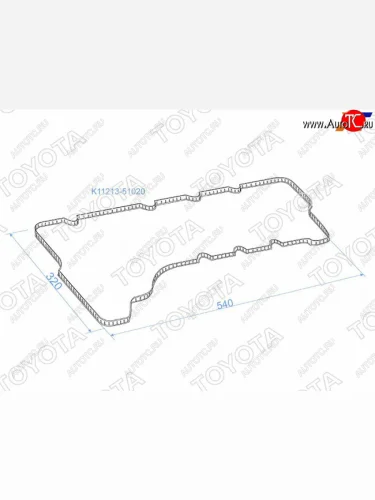 Прокладка клапанной крышки RH (1VDFTV) TOYOTA Toyota Land Cruiser 200 1-ый рестайлинг (2012-2015)