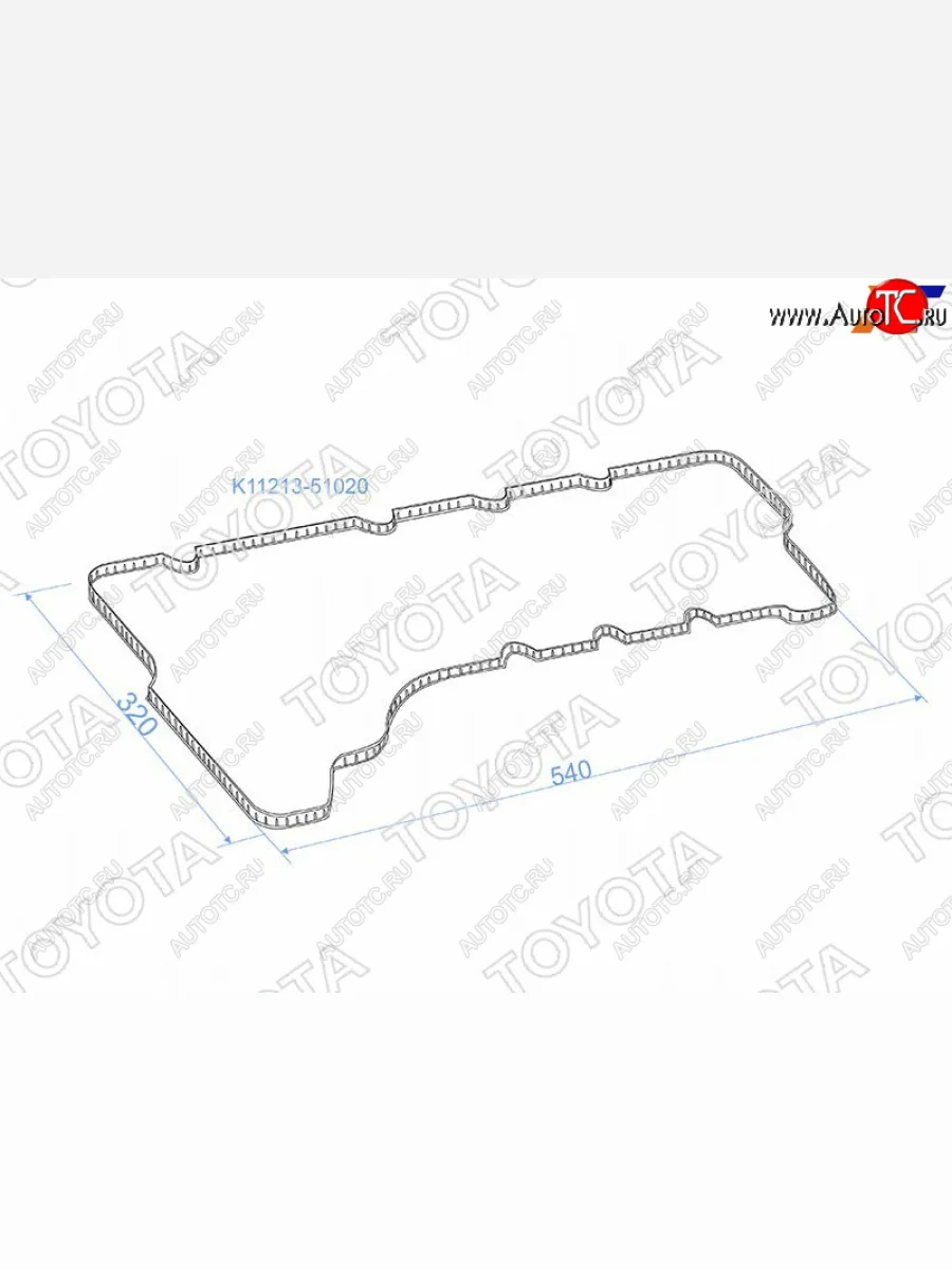 Прокладка клапанной крышки RH (1VDFTV) TOYOTA  Toyota Land Cruiser (2007-2015) 200  в Керчи Республика Крым