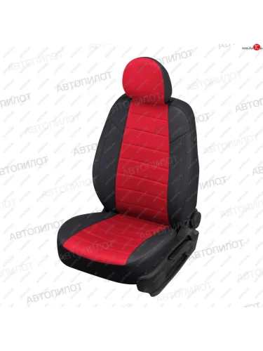 Чехлы сидений (экокожа/альк, горбы) Автопилот (черный/красный) Dodge Caliber (2006-2012)