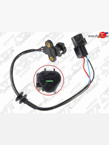 Датчик положения коленвала (1,3/1,5/1,6) SAT Mitsubishi Colt Z20, Z30 хэтчбэк 3 дв. дорестайлинг (2002-2009)