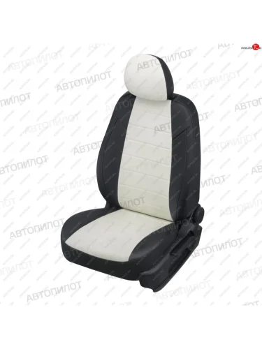 Чехлы сидений (экокожа) Автопилот (черный/белый) FAW Besturn X80 дорестайлинг (2014-2019)