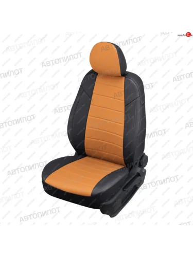 Чехлы сидений (экокожа) Автопилот (черный/оранж) FAW Besturn X80 дорестайлинг (2014-2019)