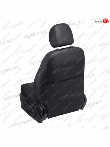 Чехлы сидений (экокожа, сплошн.) Автопилот (черный/темно-серый) Fiat Albea  170 (2002-2012) седан