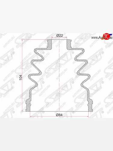 Пыльник ШРУСа (внутренний) SAT  