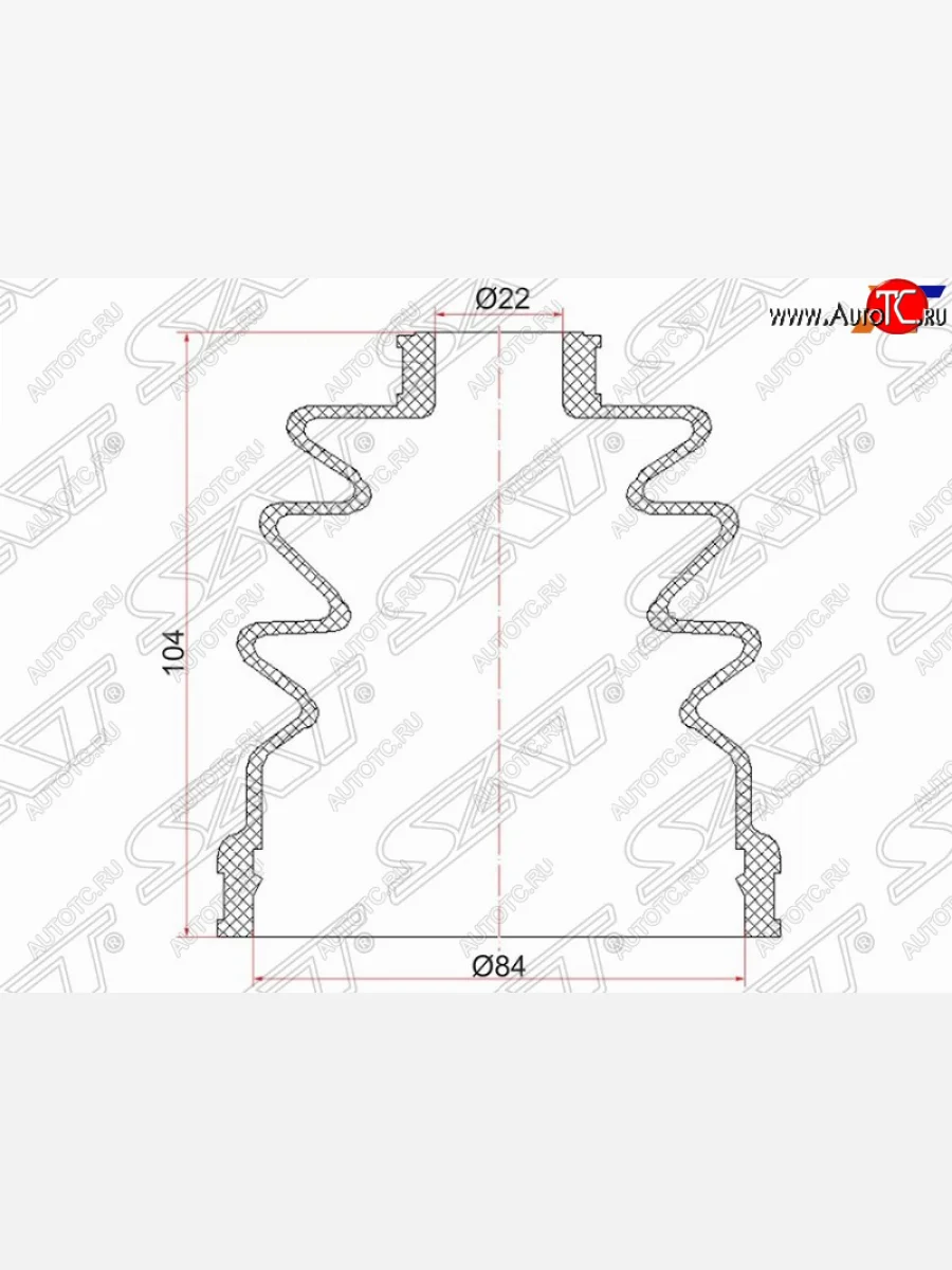 Пыльник ШРУСа (внутренний) SAT  Nissan Sunny (1990-1998) N14  в Самаре Самарской области