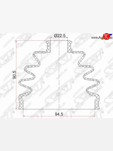 Пыльник ШРУСа (наружный) SAT Nissan Cefiro A32 (1994-1998)