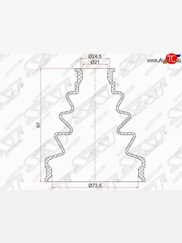 Пыльник ШРУСа (внутренний) SAT Honda CR-V RD1,RD2,RD3  дорестайлинг (1995-1998)