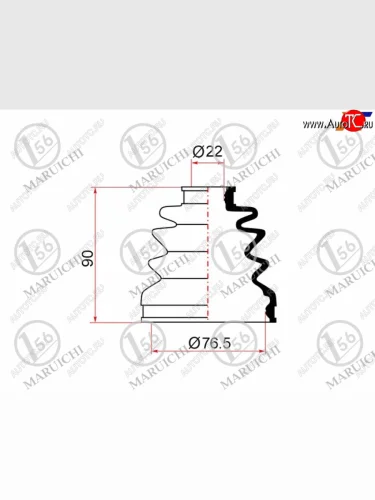 Пыльник ШРУСа (внутренний) MARUICHI Honda CR-V RD4,RD5,RD6,RD7,RD9  рестайлинг (2004-2006)