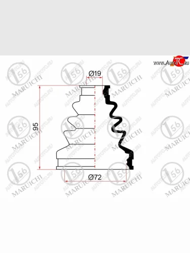 Пыльник ШРУСа (внутренний) MARUICHI Honda Stream 1 RN1,RN3  дорестайлинг (2000-2004)