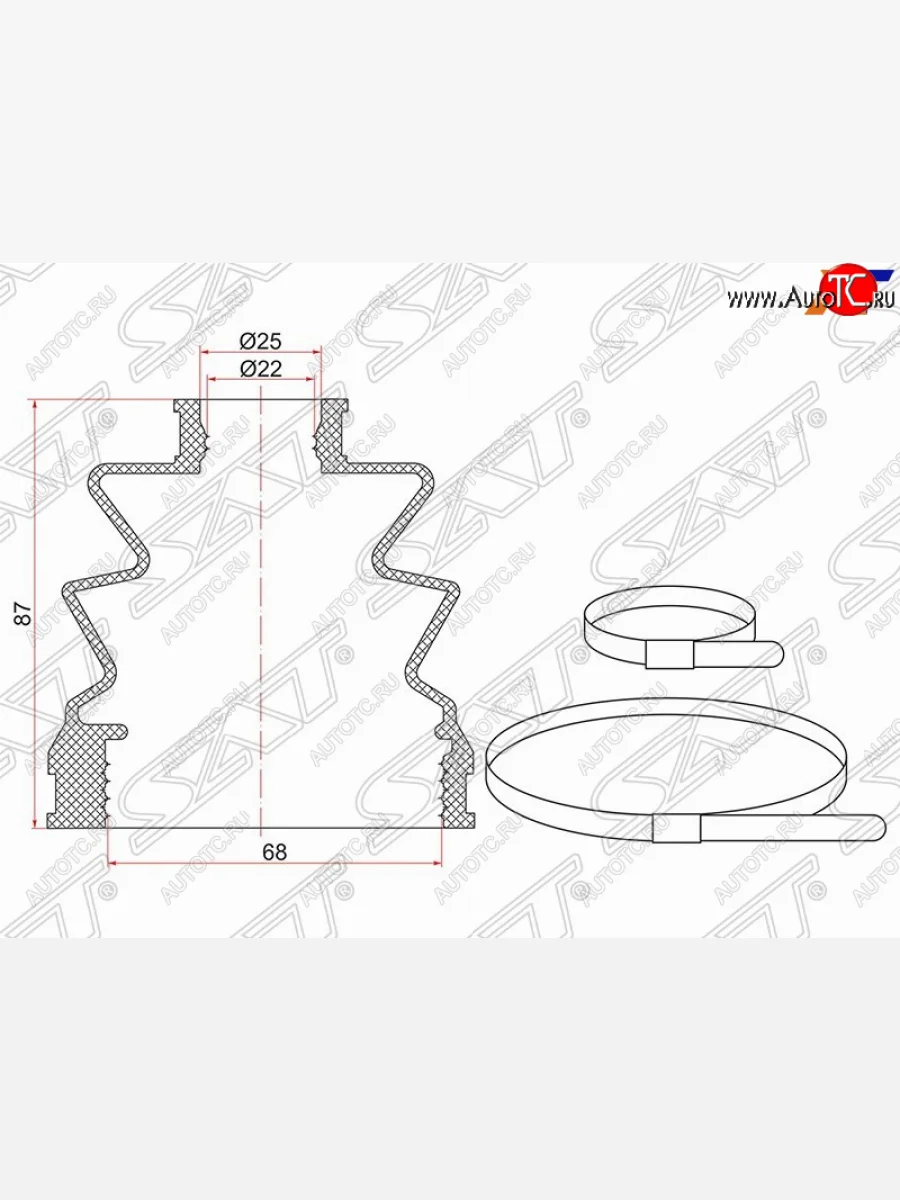 Пыльник ШРУСа (внутренний,1.6) SAT  Mitsubishi ASX (2010-2012)  в Керчи Республика Крым