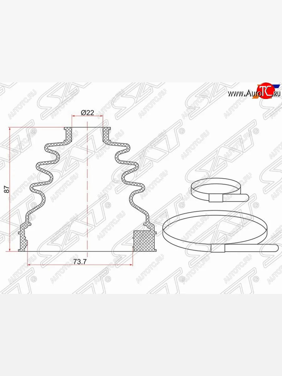 Пыльник ШРУСа (внутренний) SAT Nissan Almera Classic B10 седан (2006-2013)  в Перми Пермском крае
