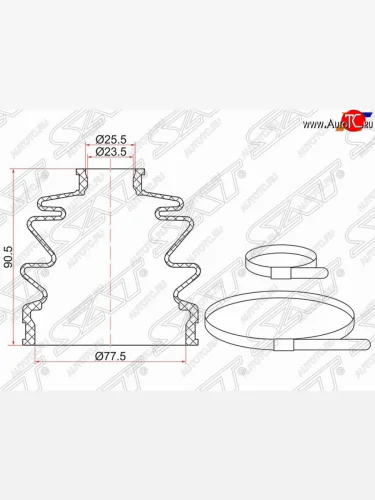 Пыльник ШРУСа (наружный) SAT  