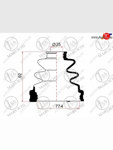 Пыльник ШРУСа (внутренний) MARUICHI Suzuki Grand Vitara JT 5 дверей 2-ой рестайлинг (2012-2016)