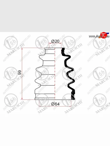 Пыльник ШРУСа (внутренний;3.0L) MARUICHI Toyota Kluger XU20 дорестайлинг (2000-2003)