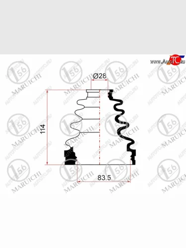 Пыльник ШРУСа (внутренний) MARUICHI Toyota 4Runner  N180 - Land Cruiser Prado  J90