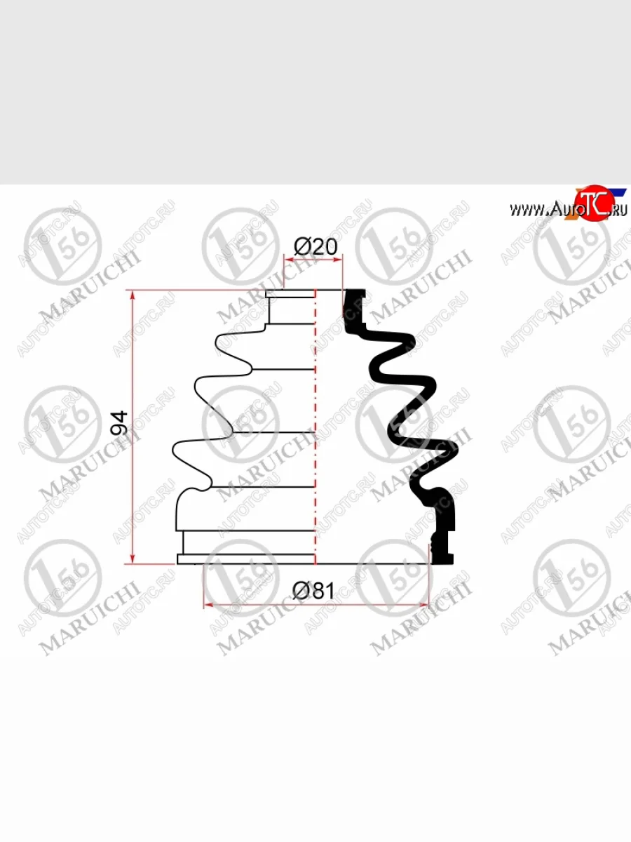Пыльник ШРУСа (наружный) MARUICHI  Honda CR-V (1995-2001) RD1,RD2,RD3  в Перми Пермском крае