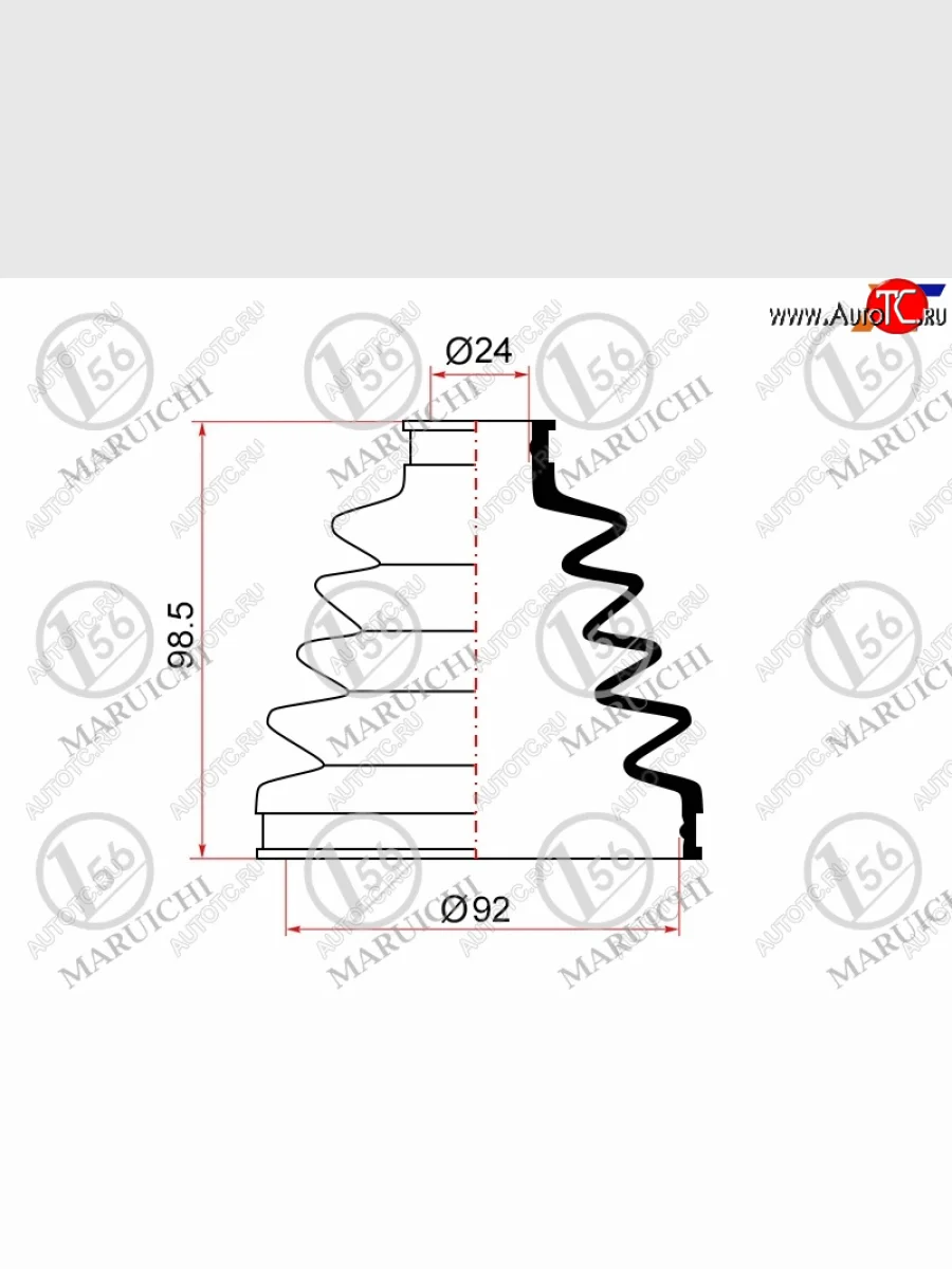 Пыльник ШРУСа (наружный) MARUICHI Honda CR-V RD4,RD5,RD6,RD7,RD9  рестайлинг (2004-2006)  в Самаре Самарской области