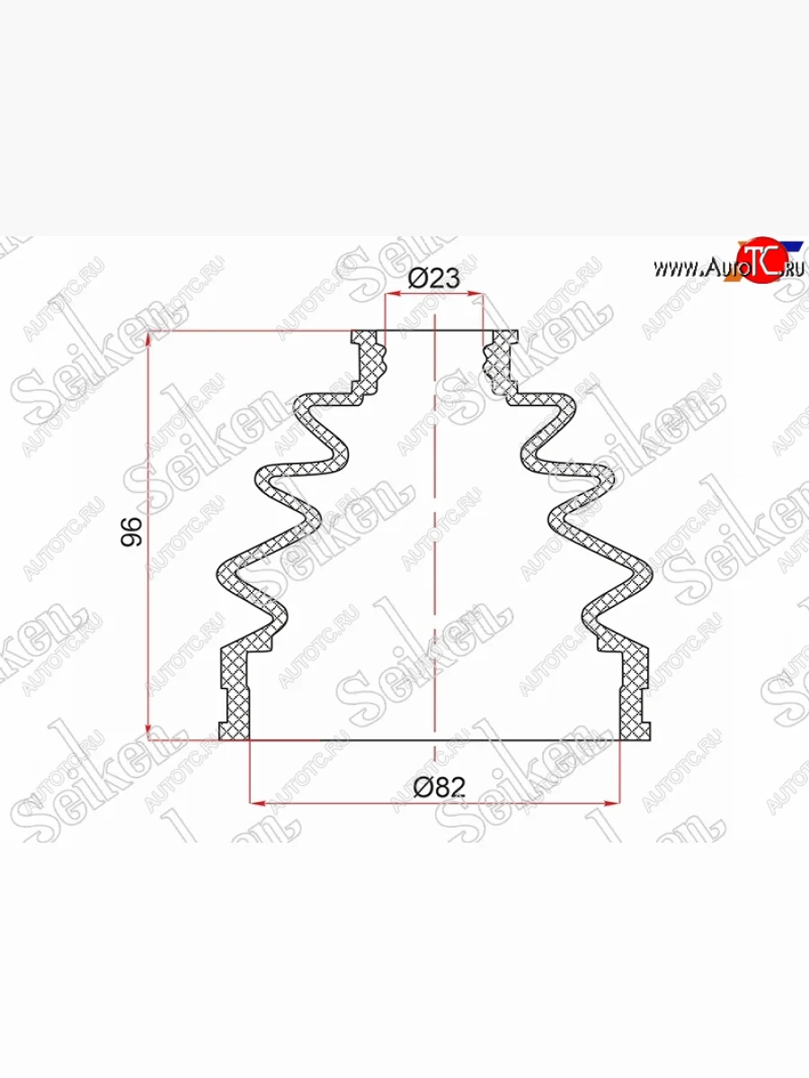Пыльник ШРУСа (наружный) SEIKEN Ford C-max Mk1 рестайлинг (2007-2010)  с доставкой в г. Керчь