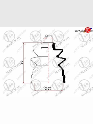 Пыльник ШРУСа (наружный) MARUICHI Honda CR-V RM1,RM3,RM4 дорестайлинг (2012-2015)