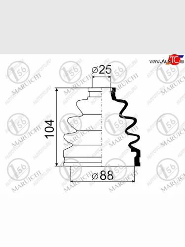 Пыльник ШРУСа (наружный) MARUICHI Isuzu Elf (NPR75)  дорестайлинг (1993-2004)