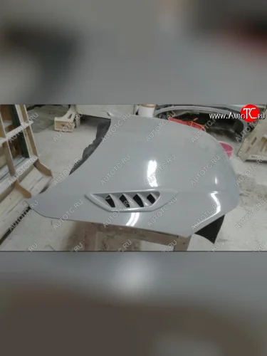 Стеклопластиковый капот Стандарт (С жабрами) Лада ВАЗ Калина 2192 хэтчбек (2013-2018)