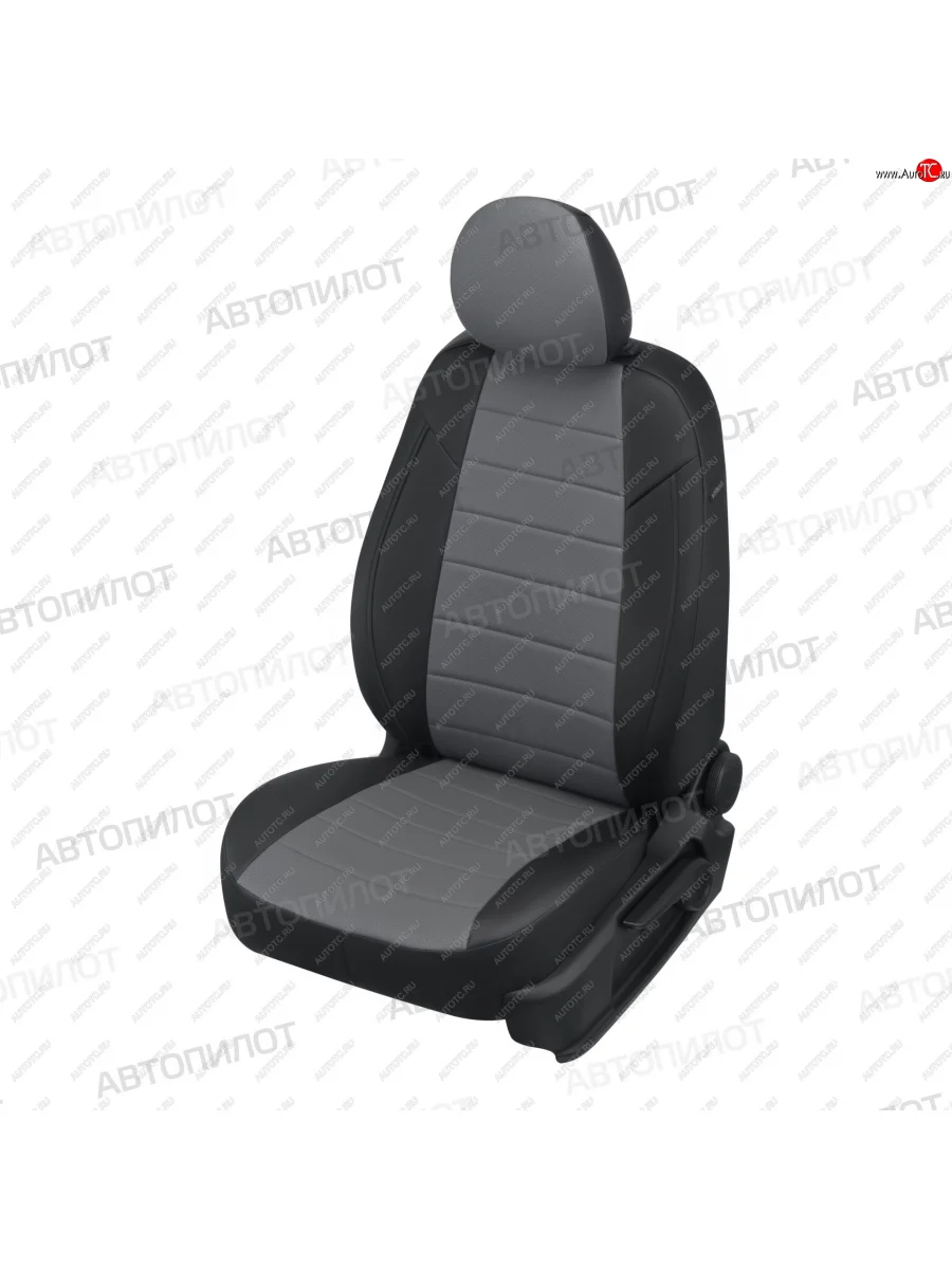 Чехлы сидений (экокожа) Автопилот Ford Focus 1 хэтчбэк 5 дв. дорестайлинг (1998-2002) (черный/серый)  в Керчи Республика Крым