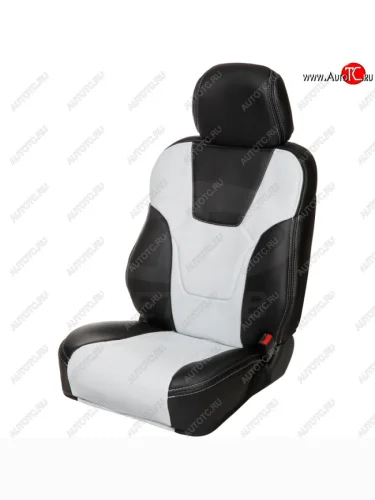 Комплект универсальных чехлов (экокожа) R.SPORT PLUS (черный/белый) 