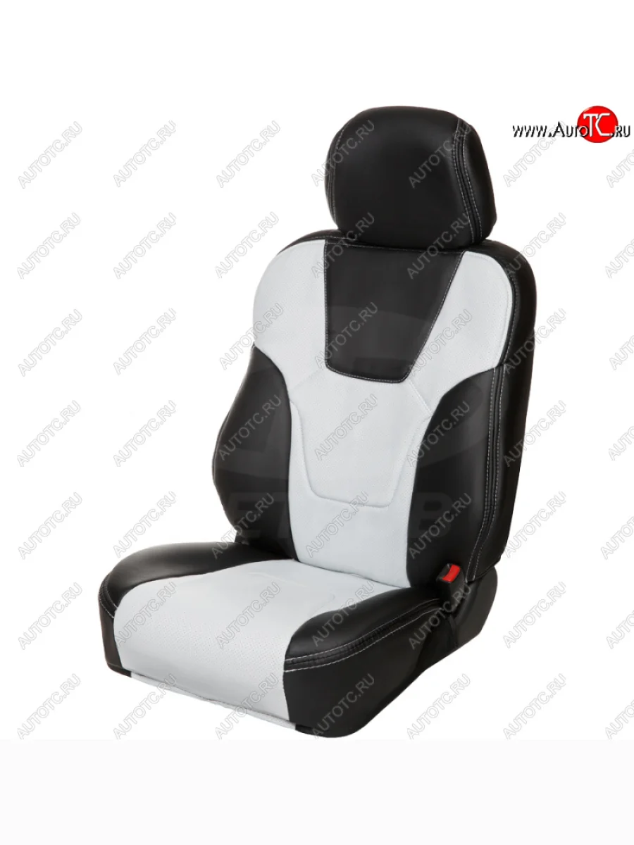 Комплект универсальных чехлов (экокожа) R.SPORT PLUS   (черный/белый)  в Самаре Самарской области