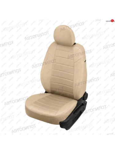 Чехлы сидений (экокожа/алькантара) Автопилот (бежевый) Ford Kuga  2 (2013-2019) дорестайлинг, рестайлинг