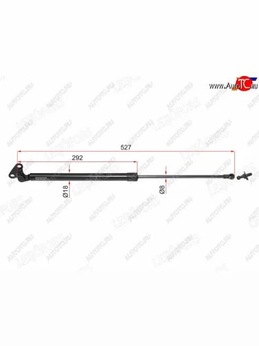 Левый упор задней двери LESJOFORS Lexus LX470 J100 дорестайлинг (1998-2002)