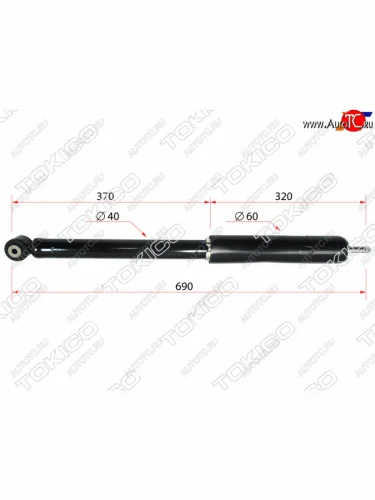 Амортизатор задний (RH=LH) TOKICO Honda Fit  GE - Insight  ZE2