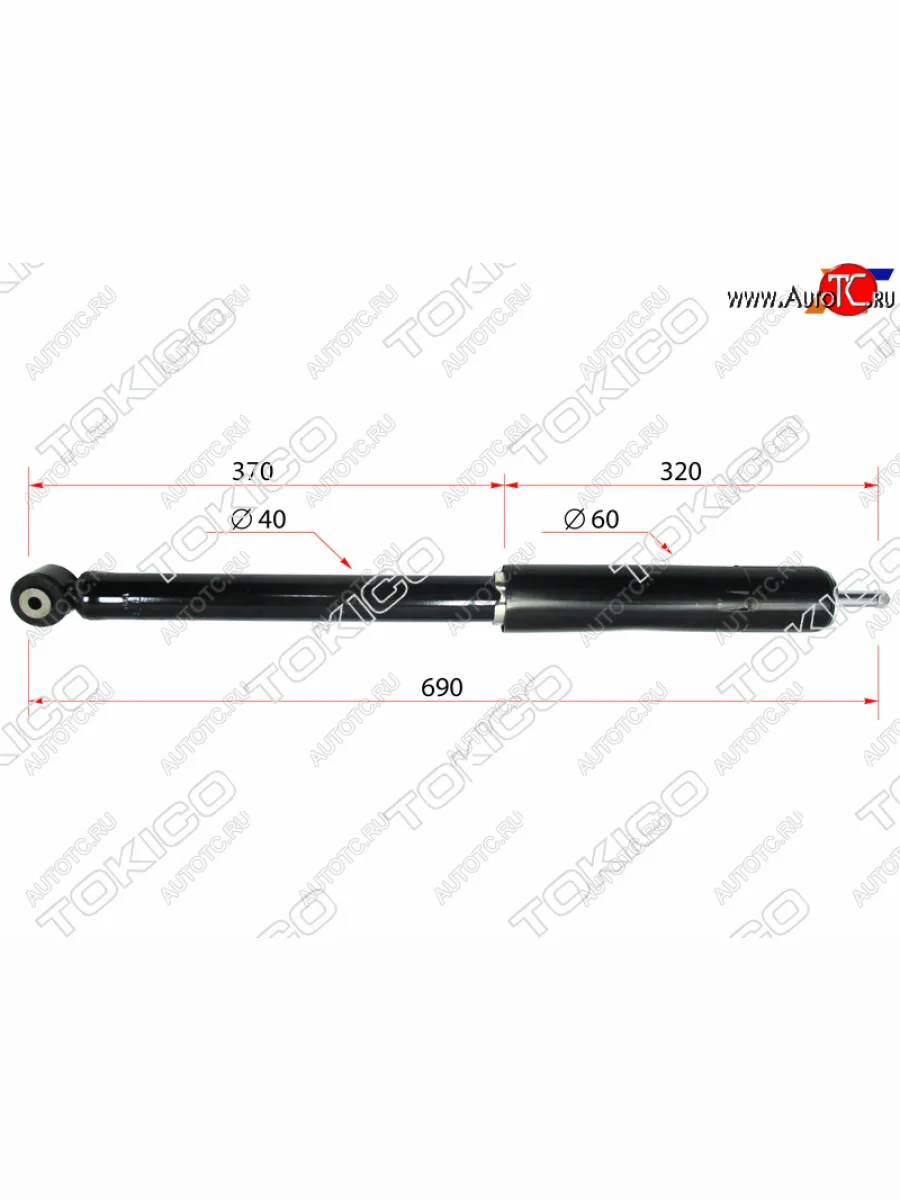 Амортизатор задний (RH=LH) TOKICO  Honda  Fit  GE, Insight  ZE2  с доставкой в г. Керчь