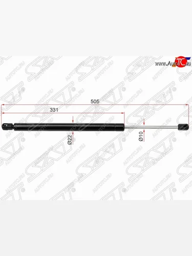 Упор крышки багажника SAT Opel Meriva B (2010-2013)